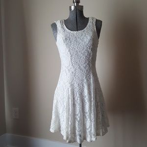 Lacey white summer dress